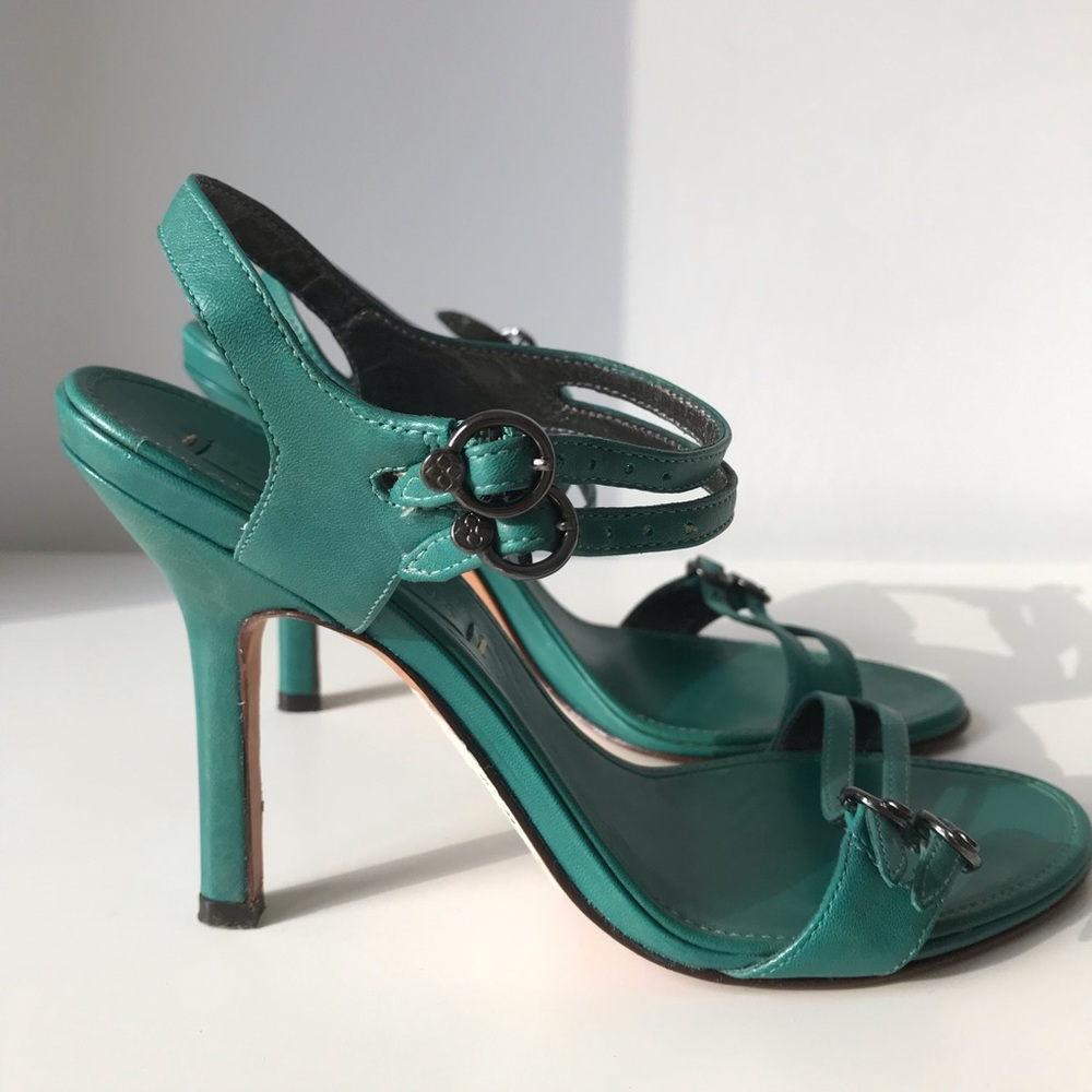 BCBGMaxAzria Genuine Leather Strap Sandals